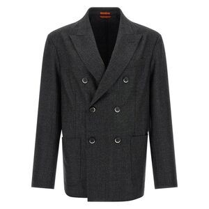 BARENA Gray Virgin Wool Men's Blazer